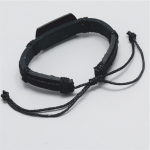 Lederarmband trifft Edelstahl mit Wolfskopf Gravur Zodiak – Bild 4