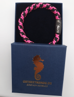 Segelseilarmband Travemünde Magenta/Schwarz 8 mm – Maritimes Armband mit Magnetverschluss – Handgefertigt in Travemünde – Bild 2