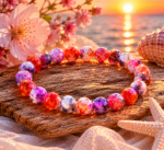 Korallenhimmel - Perlenarmband – Bild 4