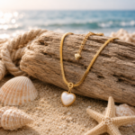 Küstenliebe -  Edelstahlkette 18 K vergoldet – Bild 4