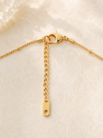 Pearl Tide - Edelstahlkette 18 K vergoldet - Damenhalskette mit Perlmuttanhänger – Bild 4