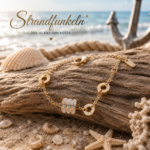 Strandfunkeln Edelstahlarmband 18 K vergoldet