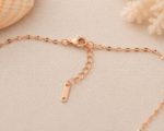 Eclipse Heart - Edelstahlkette 18 K vergoldet - Damenhalskette Roségold – Bild 9