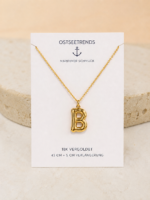 Buchstabenkette B Gold – 18K vergoldete Halskette mit Initiale