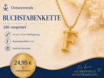 Buchstabenkette F Gold – 18K vergoldete Halskette mit Initiale – Bild 2