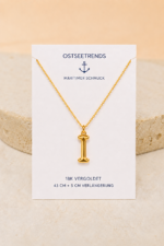 Buchstabenkette I Gold – 18K vergoldete Halskette mit Initiale
