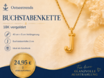 Buchstabenkette J Gold – 18K vergoldete Halskette mit Initiale – Bild 2