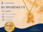 Buchstabenkette R Gold – 18K vergoldete Halskette mit Initiale – Bild 2