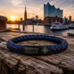 Hamburger Elbstrom – PU-Lederarmband Blau-Schwarz – Bild 3