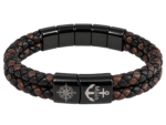 Ostsee Armband Herren Schwarz Braun mit maritimen Motiven – Bild 5