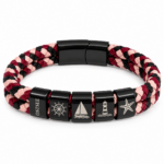 Ostsee Armband Unisex Schwarz Bordeaux Rosa – Maritimes Armband – Bild 4