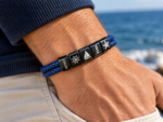 Ostsee Armband Blau – Geflochtenes Kunstleder & Edelstahl mit maritimen Motiven – Bild 5